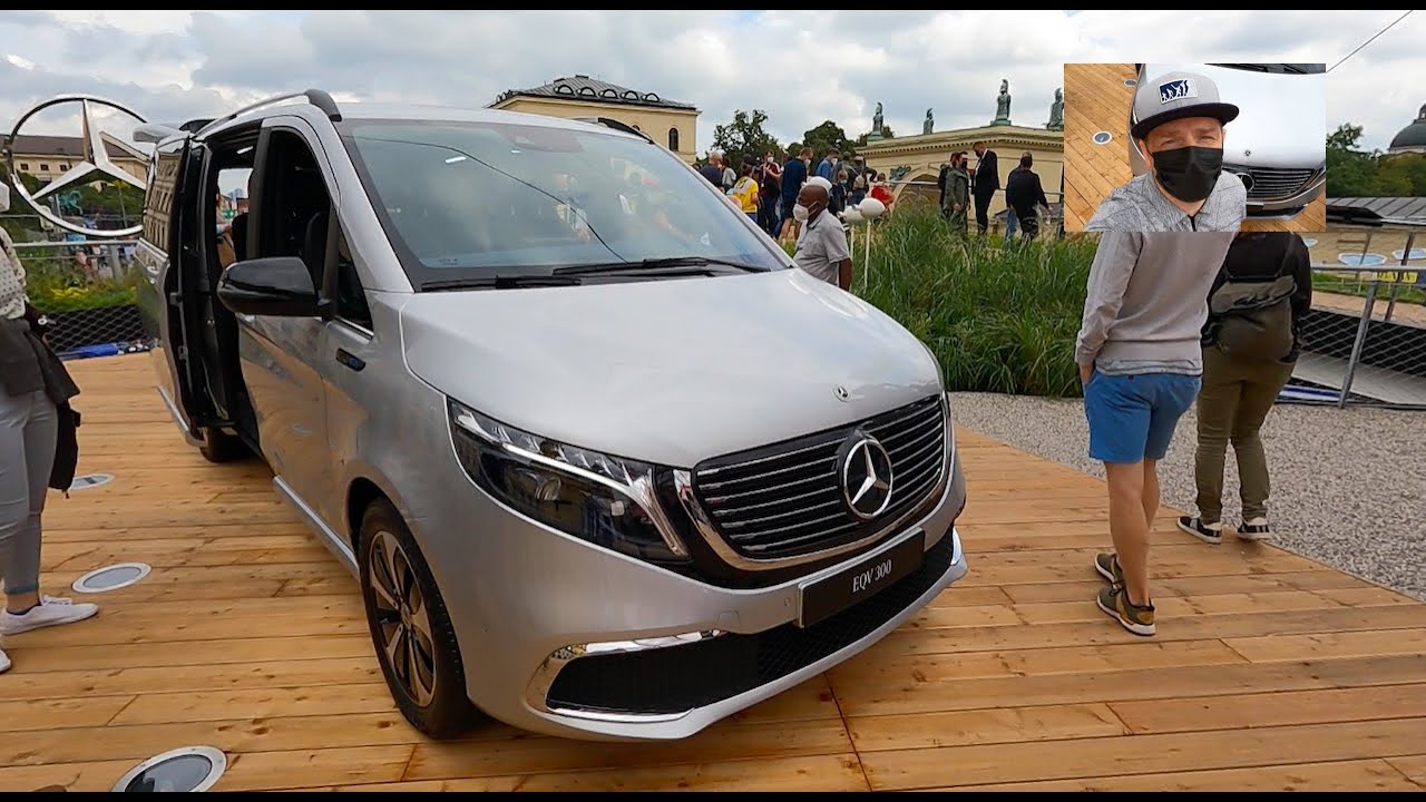 MB Mercedes Benz EQV 300 full electric car V-class family Van e-car walkaround and interior K153