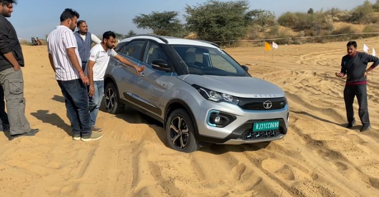 Taking a Tata Nexon EV off the road: Can it manage sand driving? [Video]